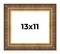 Photo Size Museum Gold Picture Frame - UV Acrylic, Foam Board Backing, Hanging Hardware